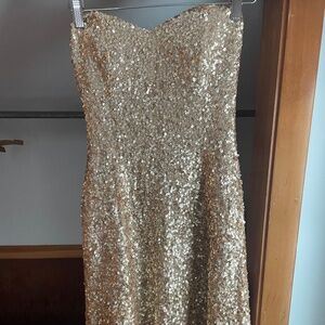 Camile la vie gold sequin dress